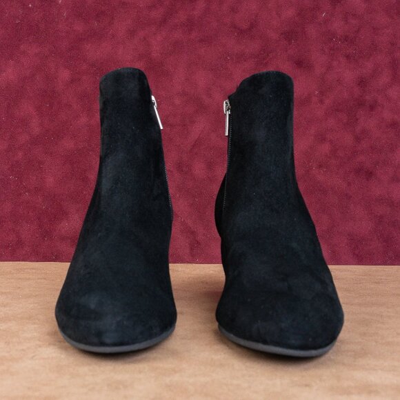 Pelle Moda Women Erla Black Suede Wedge Ankle Zip Boots sz 10 - Picture 3 of 9